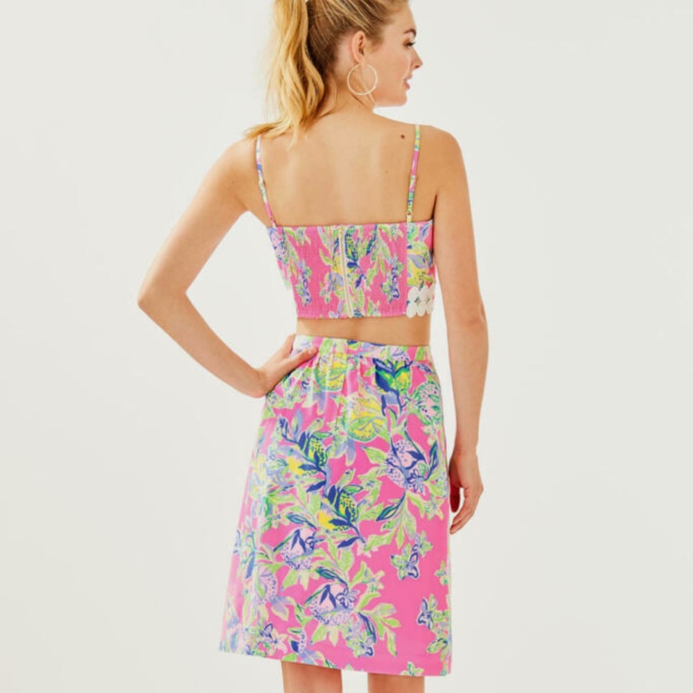 🍋 Lilly Pulitzer "Squeeze the Day" Crop Top & Skirt Set - Picture 2 of 4